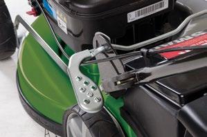 squeeze the self propelled bail to the handle to propel the mower forward.