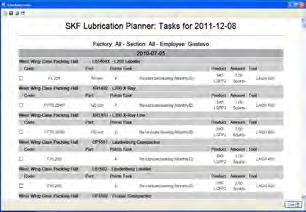A user friendly tool to administer your lubrication plan SKF Lubrication Planner The SKF Lubrication Planner has been developed to help in the