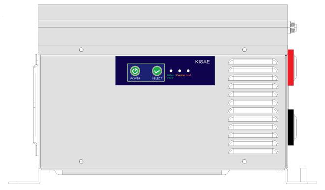Control Panel Select button Power button Status LED Fan opening DC Input Terminal + Ventilation DC Input Terminal + GND Stud Rear Panel 3.