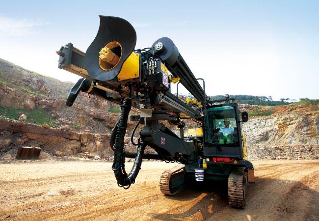 + DTH hammers strikingly efficient The PowerROC D55 can be equipped with a range of Atlas Copco downthe-hole hammers which are well known for their high performance in terms of speed and reliability.