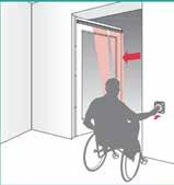 When using the Auto-IR, mounted on the application side of the door, the need for an extended hold open time is eliminated, allowing the door to begin the close cycle after the minimum 5 second hold