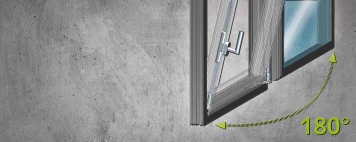 Concealed but completely open Turn-Tilt Fitting Style 180 QM RC Aesthetics and functionality A concealed hinge side with no concession to comfort or
