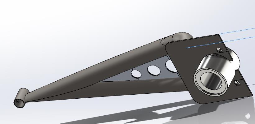 rear trailing arm was redesigned to meet the desired strength, weight, and