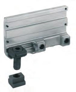 Material: Hardened alloy steel Clamping arm/clamping shoe: Drop ged [optional] Clamping Reach even greater stepless horizontal adjustment due to elongated slot in clamping shoe T-Slots Tapped Holes H