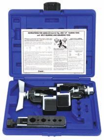 Roller action cuts effort required; maintains original wall thickness - eliminates stress concentration. Extension on yoke for clamping in vise. Satin chrome and black finish. Includes tool case. Wt.