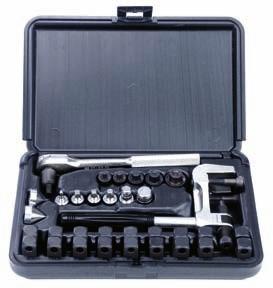 TUBING TOOL KITS For flaring and cutting soft copper, aluminum, steel, stainless steel and brass tubing.