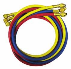 Selection - PolarShield hoses are available with a variety of end connections, in yellow, red or blue, individually or in sets of three.