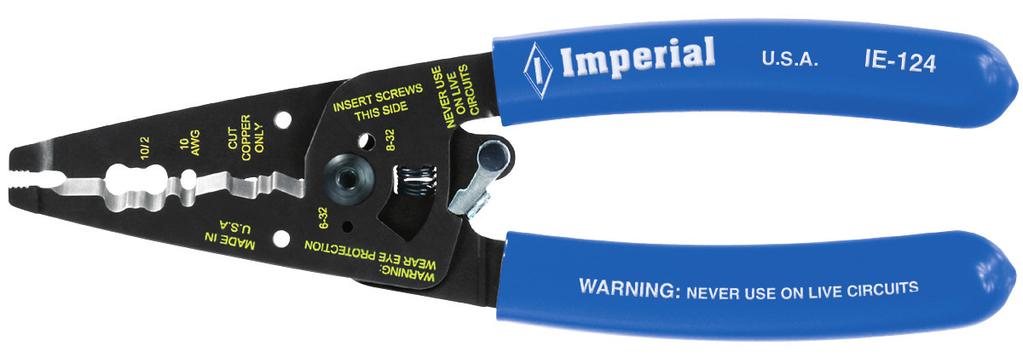 IE-124 IE-124 10-2 NM-B CABLE STRIPPER. For 10-2 type NM-B cable. Patented heavy duty stripper/cutter for removing outer jacket and stripping 10 AWG wires.