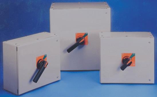 In all cases ample cable space is provided for both incoming and outgoing cables. Each unit is provided with an IP54 black handle and steel operating shaft.