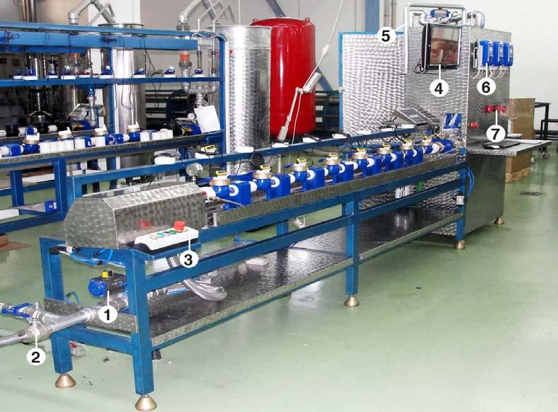 BAYLAN AUTOMATED TEST BENCH At this test bench, the electromagnetic flow meters are used with the measurement method.