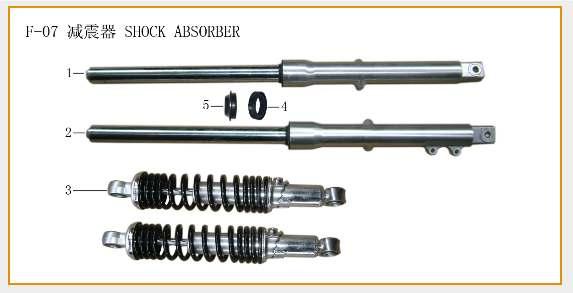 ML150-9J Frame Parts 15097-1 Front Shock Absorber,LH 15097-2 Front Shock