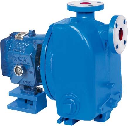 Goulds 3796 Self-Priming Designed for Total Range of Industry Services Capacities to 12 GPM (284 m3/h) Heads to 43 feet (131 m) Temperatures to F (26 C) Pressures to 37 PSIG (286 kpa) Effective