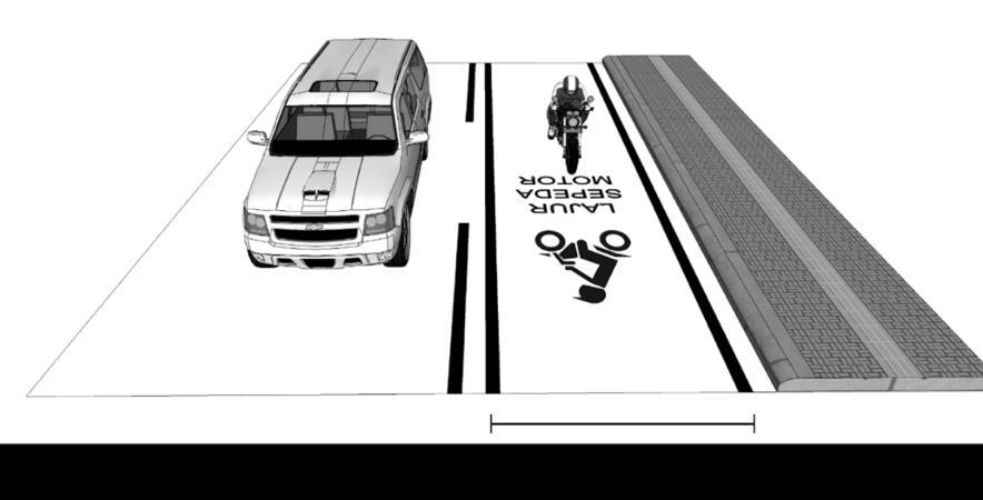 Motorcycles lanes are divided into two types of inclusive motorcycles lanes and exclusive motorcycles lanes (Figure 2).