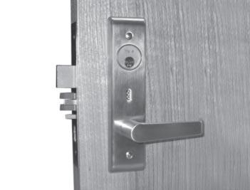 Deadbolt Retracted Vacant Deadbolt n Occupied cylinder function indicator The cylinder indicator is standard with the 8864 (bathroom) function and can be ordered as an option