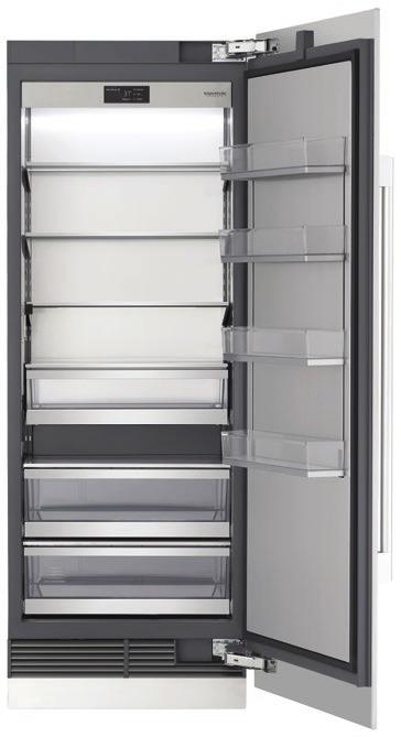 capacity in the industry, the 30-inch Integrated Column Refrigerator features 18.0 cu. ft. of storage capacity.