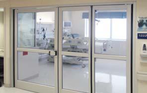 ICU/CCU Bi-Fold/Bi-Swing Multi-Access Combination System Versatile access of a swing door for normal 2-way traffic and an adjacent folding door dramatically increases the opening up to 6 feet 8