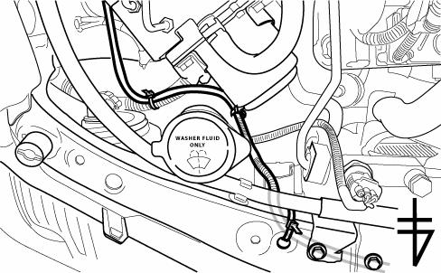 Side Cutter (n) Route the Hood Switch Harness towards the Firewall. Secure the Harness to the Vehicle Harness with 1 Wire Tie. (Fig.