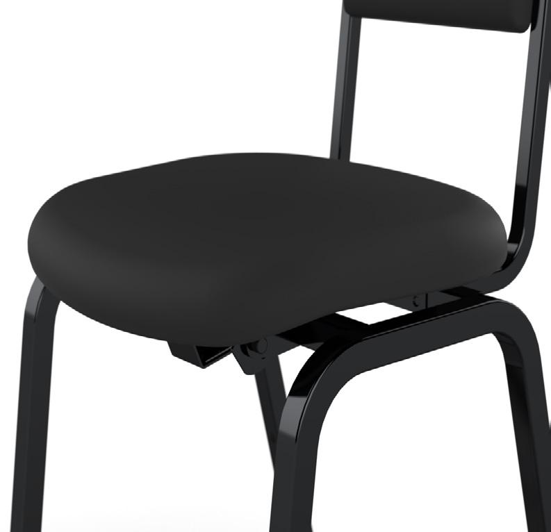 1. The seat and back profiles are designed to provide the optimum seating position for the