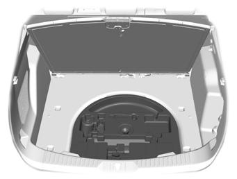 Vehicles with Temporary Mobility Kit The front of the load floor can be placed either on the ledge behind the rear seats (for high position) or on