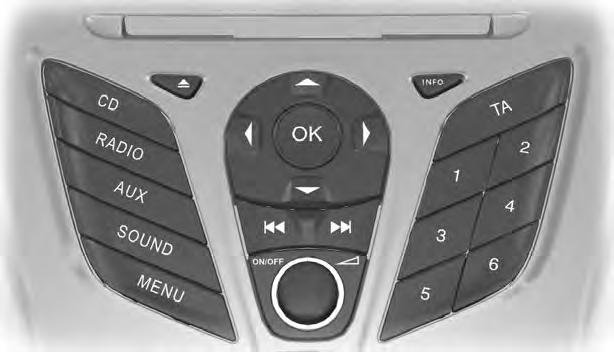 Audio System A B C D E O F N M L G K E130324 J I H A B C D E F G H I J Eject: Press the button to eject a CD. Cursor arrows: Press a button to scroll through on-screen choices.