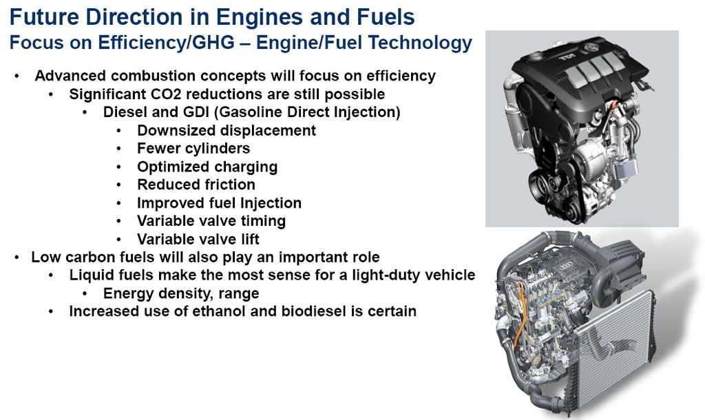 VW engine improvement plans Source: Future Directions in