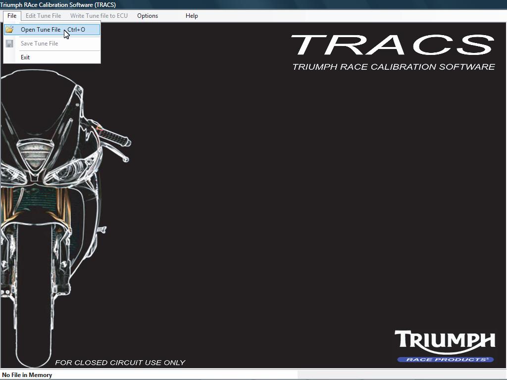 Using TRACS: TRACS Tune Files: These contain the modifications to your calibration from the ECU base file. Tune files are not protected in any way, you can share these files with others.
