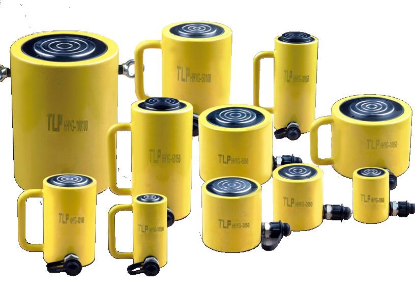 1.17 Eco range - General purpose cylinders - series HHYG Model Tonnage Stroke Closed height Cylinder diametre Piston diametre Oil capacity (cc) Weight (kg) HHYG-1050 10 50 95 69 43 72 2.