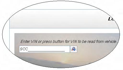 Enter VIN number or click on icon