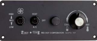 CONTROL PANELS 71R5212 RD-3-3751-1P Heater-A/C Control - Three-speed motor switch with Red Dot Twin Temp Control ORDERING INFORMATION These