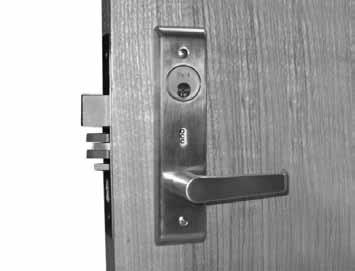 8832 (hotel/motel), 8822 (dormitory) and 8818-2 (classroom security intruder) functions. Available for all lever and knob trim designs.