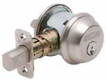 MACMURRAY PACIFIC Tel (415) 552-5500 SCHLAGE B SERIES DEADBOLTS SCHLAGE B250 DEADLATCH Grade 2 Residential With key cylinder outside, thumb turn inside. With a 1-1/8 square corner latch and strike.