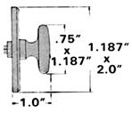 6754 - Oval 1.687" x " x.125" (4 x 76mm) 6751 6756 6764 6755 Cover Plate 1.625" x 2.75" 6761 Dummy Cylinder 1.75" dia. 800 Cylinder Collar 1.625" dia.