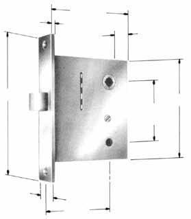 Dust box is furnished unattached; conceals installation marks and cutouts. 1" 2.5" backset Packed: One mortise lock with a strike, dust box, fasteners and.5" spindle.