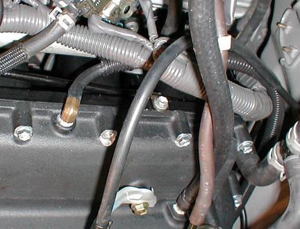 On Land Cruiser and LX470 vehicles, perform Steps 50 60 and then skip Steps 61 64. Remove 1/8 NPT plug. Install 90- degree hose fitting here. Figure 66 Land Cruiser / LX470 50.