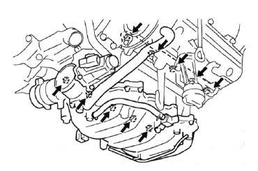 30. On Land Cruiser and LX470, disconnect engine ground wire connector near firewall (rrow, Figure 16). Figure 16 31.