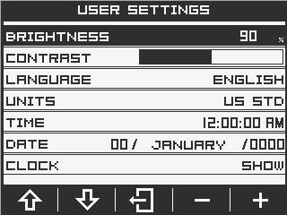 Adjusting Menu Selections NOTE: Once parameters are changed, back out of all menus and initiate a power cycle for changes to take effect.
