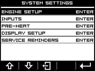 System Settings Follow these steps to enter System Settings: 1. Press to display the Menu. 2. Press to System Settings. Press to enter. 3.