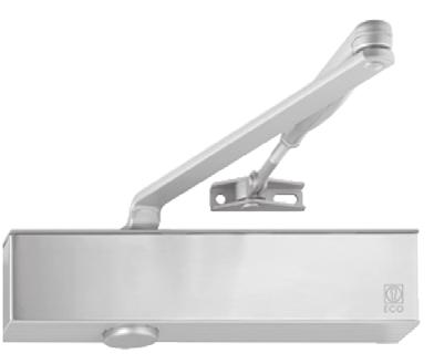 Hinge side TS-20 Illustration DIN left door, DIN right laterally reversed Door closer with standard arm ECO Newton TS-20 Closing force 235 tested according to EN 1154 A (for door widths up to