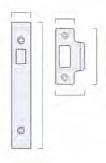 R Mortice bathroom lock with radius forend 3X810G-B020 57m