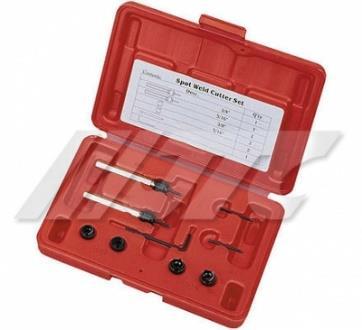 JTC-3101 M INI AIR DIE GRINDER JTC-3321 SPOT WELD CUTTER KIT JTC-3401 1/2" HEAVY DUTY AIR M INI IM PACT WRENCH Free speed: 25000 rpm Quick drills out spot weld on fenders, doors, etc.