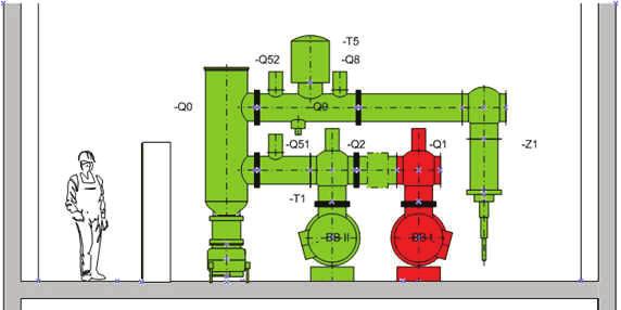 5 Retrofitting steps Fig. 9: Side view of an 8D switchgear with doublel-pressure circuit-breaker Fig.