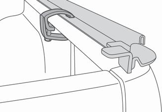 Install Belt Rail Assemblies Lay the Belt Rail Assemblies on top of the truck bed rail with the tab on the Tailgate Bracket toward the center of the vehicle.
