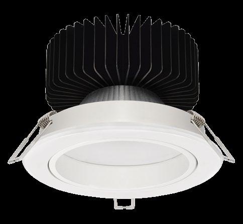 auxiliary light (pg 21) Baffle adaptor (pg 36) Size & Weight Dimension: 16m round, 9m high Cut-out:
