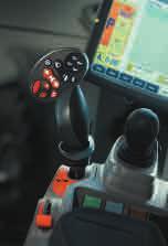 Optional IntelliSteer auto-guidance, automated steering engagement. The button on the rear of the CommandGrip gives access to further functions. Rear linkage raise/lower.