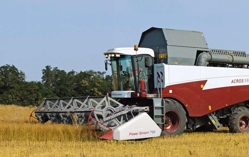 acros 590 Plus EXCLUSIVE PERFORMANCE For many years of operation ACROS harvesters have proved their efficiency and capability to show truly phenomenal results. What else could be improved?