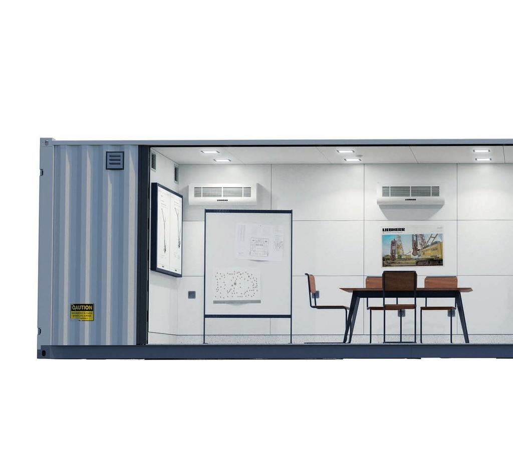 LiSIM Container Solution Characteristics The 40 ft. container offers three compartements: the utility room, the simulator area and a briefing room.