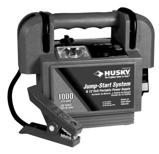 HSK020HD Jump-Start System 12-VOLT PORTABLE POWER SUPPLY PORTABLE, CORDLESS, RECHARGEABLE 12-VOLT DC POWER SUPPLY OWNER S MANUAL COMPLETELY PORTABLE, SAFE AND CONVENIENT THIS MANUAL CONTAINS