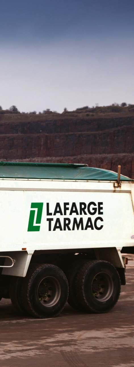 DRIVING SAFETY SAFETY Lafarge Tarmac loads approximately 8500 deliveries each week on articulated vehicles.