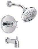 0 gpm Single-function showerhead TUB & SHOWER FAUCET TRIM // MILAZZO Rough-in valve: