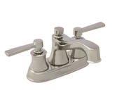 2 gpm TWO-HANDLE LAVATORY FAUCET // PENDLETON Max Deck Thickness: 2 1/2" With brass pop-up Quick connect hoses Optional deck plate included MIRWSCPT400CP Polished Chrome $192.